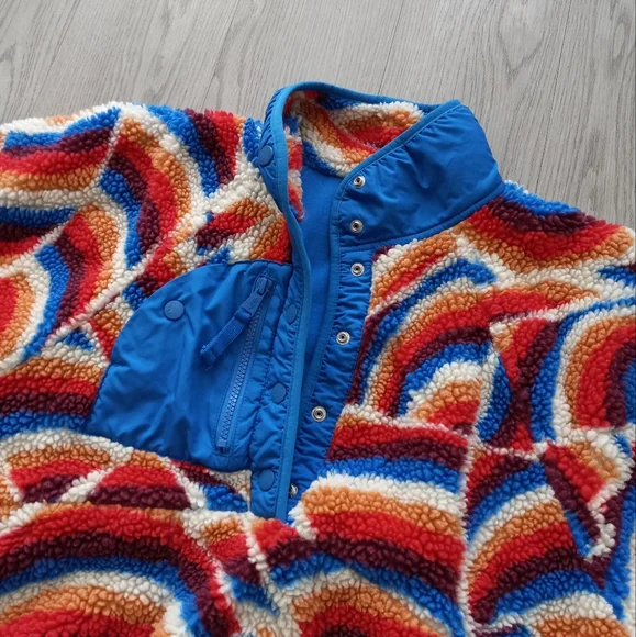 Free People Movement Hit The Slopes Printed Fleece Pullover Jacket S - Picture 7 of 14